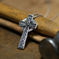 Iona Cross Pendant Necklace in Sterling Silver by Sheila Fleet Jewellery