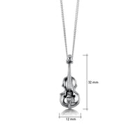 Fiddle Pendant in Sterling Silver by Sheila Fleet Jewellery