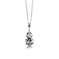 Fiddle Pendant in Sterling Silver by Sheila Fleet Jewellery