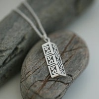 Key Pattern Pendant in Sterling Silver by Sheila Fleet Jewellery