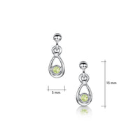 Peridot Droplet Earrings in Sterling Silver by Sheila Fleet Jewellery