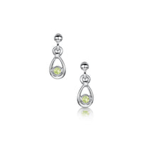 Peridot Droplet Earrings in Sterling Silver by Sheila Fleet Jewellery