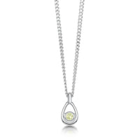 Arctic Stream Peridot Petite Droplet Pendant by Sheila Fleet Jewellery