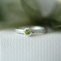 Matrix Peridot Ring in Sterling Silver by Sheila Fleet Jewellery