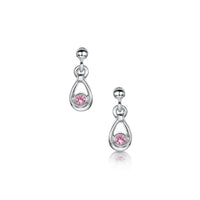 Pink Tourmaline Droplet Earrings in Sterling Silver by Sheila Fleet Jewellery