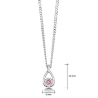 Arctic Stream Pink Tourmaline Petite Droplet Pendant by Sheila Fleet Jewellery