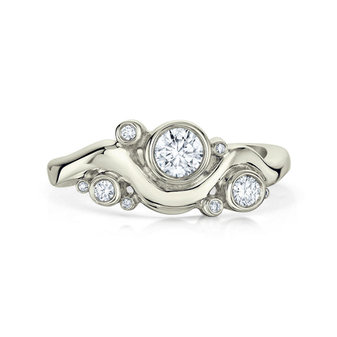 Cosmos Galaxy 9-diamond Ring in Platinum by Sheila Fleet Jewellery