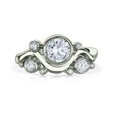 Super Cosmos Diamond Ring in Platinum by Sheila Fleet Jewellery