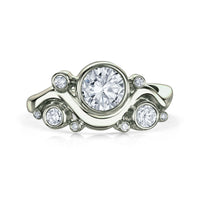 Super Cosmos Diamond Ring in Platinum by Sheila Fleet Jewellery