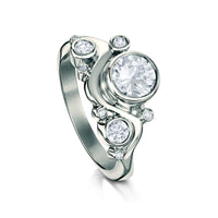 Super Cosmos Diamond Ring in Platinum by Sheila Fleet Jewellery