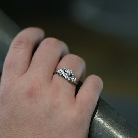 Cosmos Galaxy 9-diamond Ring in Platinum by Sheila Fleet Jewellery