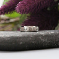 Ogham Ring in Platinum with Diamonds by Sheila Fleet Jewellery