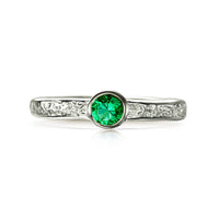 Matrix Emerald Ring in Platinum by Sheila Fleet Jewellery