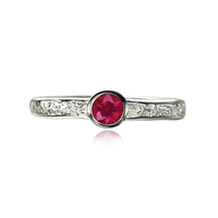 Matrix Ruby Ring in Platinum by Sheila Fleet Jewellery