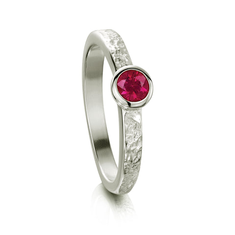 Matrix Ruby Ring in Platinum by Sheila Fleet Jewellery
