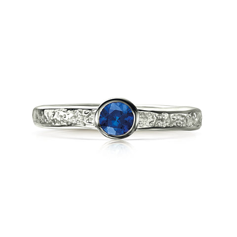 Matrix Sapphire Ring in Platinum by Sheila Fleet Jewellery