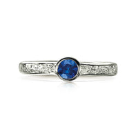 Matrix Sapphire Ring in Platinum by Sheila Fleet Jewellery