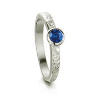 Matrix Sapphire Ring in Platinum by Sheila Fleet Jewellery