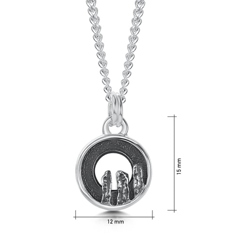 Orkney Spirit Small Pendant in Oxidised Sterling Silver by Sheila Fleet Jewellery
