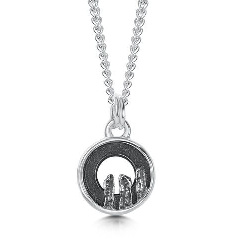 Orkney Spirit Small Pendant in Oxidised Sterling Silver by Sheila Fleet Jewellery