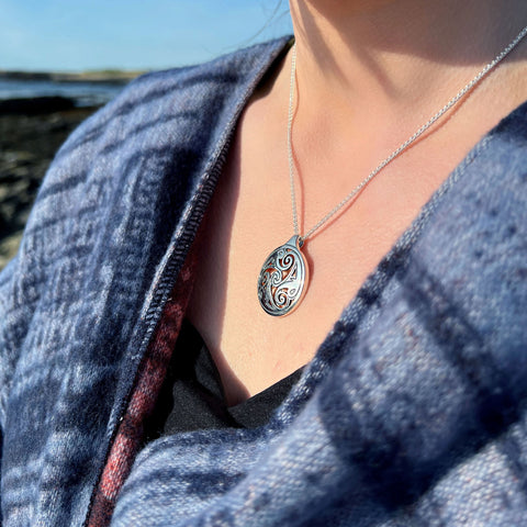 Birsay Disc Dress Pendant in Sterling Silver
