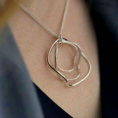 Tidal 3-part Pendant in Sterling Silver by Sheila Fleet Jewellery