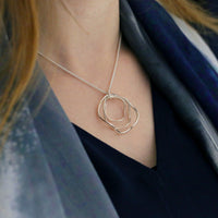 Tidal 3-part Pendant in Sterling Silver by Sheila Fleet Jewellery