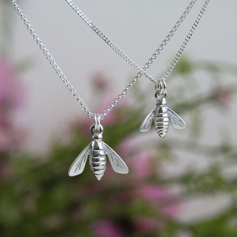 Honeybee Pendant in Sterling Silver by Sheila Fleet Jewellery