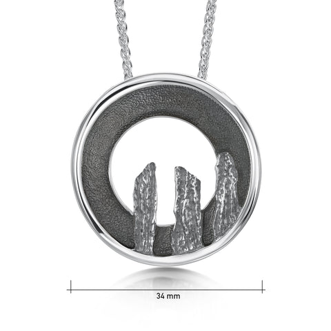 Orkney Spirit Dress Pendant in Oxidised Sterling Silver by Sheila Fleet Jewellery