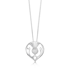Thistle Dress Pendant Necklace in Sterling Silver by Sheila Fleet Jewellery