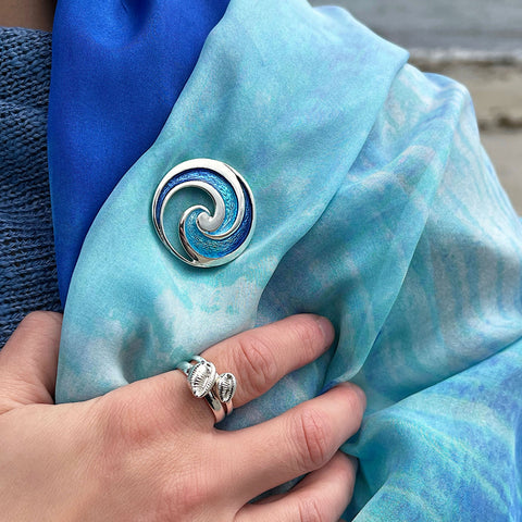 Groatie Buckie Large Shell Ring in Sterling Silver