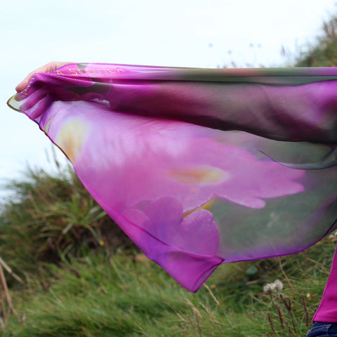 Primula Scotica Silk Scarf by Sheila Fleet Jewellery