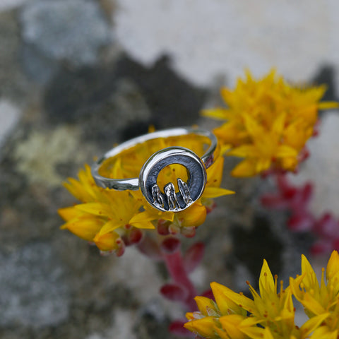 Orkney Spirit Small Ring in Oxidised Sterling Silver by Sheila Fleet Jewellery