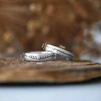 Ogham Small Ring in Sterling Silver by Sheila Fleet Jewellery