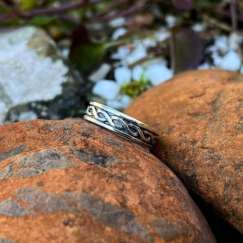 Pierowall Twist Celtic Ring in Sterling Silver by Sheila Fleet Jewellery