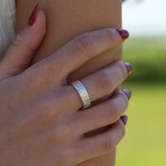 Matrix Texture Band in Sterling Silver by Sheila Fleet Jewellery