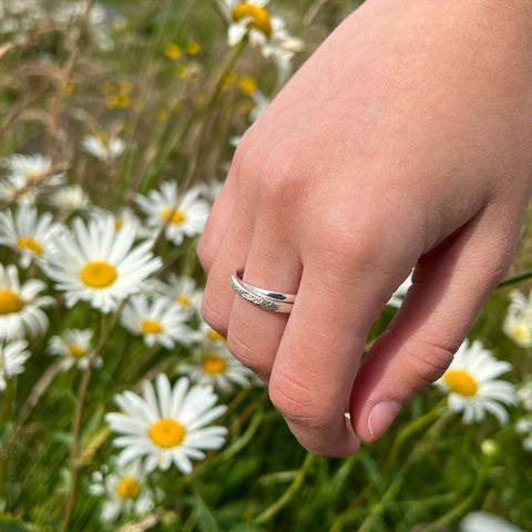 Matrix Embrace Ring in Sterling Silver by Sheila Fleet Jewellery