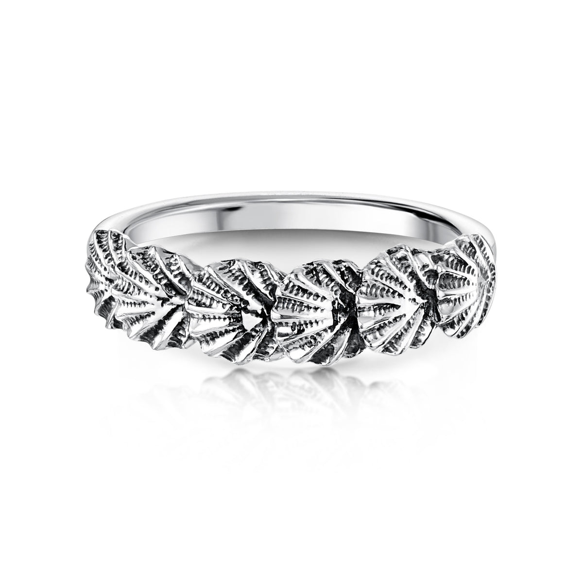 Scallop 6-shell Ring in Oxidised Sterling Silver – Sheila Fleet Jewellery