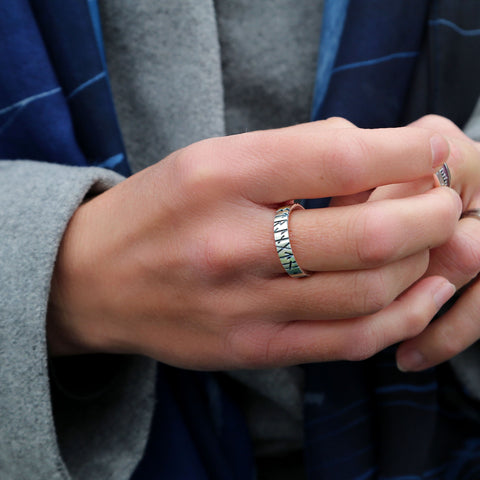 Runic Ring in Sterling Silver by Sheila Fleet Jewellery