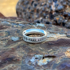 Ogham Ring in Sterling Silver by Sheila Fleet Jewellery