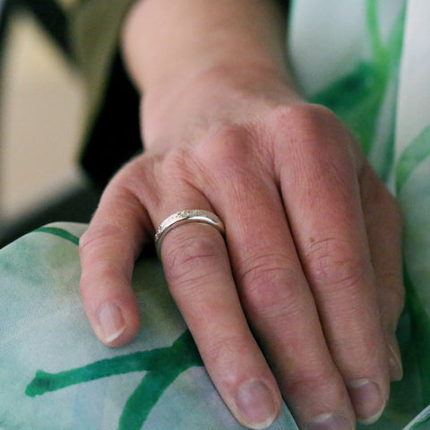 Matrix 4mm Band in Sterling Silver by Sheila Fleet Jewellery