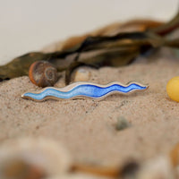 River Ripples Brooch in Glacier Enamel by Sheila Fleet Jewellery