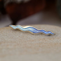 River Ripples Brooch in Glacier Enamel by Sheila Fleet Jewellery