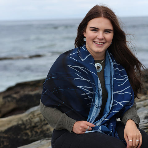 Runic Silk Scarf by Sheila Fleet Jewellery