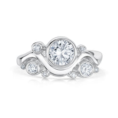 Super Cosmos Cubic Zirconia Ring in Sterling Silver by Sheila Fleet Jewellery