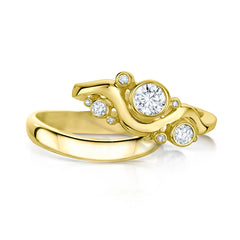 Cosmos Galaxy Diamond Ring Set in 18ct Yellow Gold by Sheila Fleet Jewellery