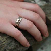 Celtic Twist Solitaire Ring Set in 9ct White Gold
