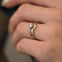 Arch Solitaire 0.40ct Ring Set in 9ct White Gold by Sheila Fleet Jewellery