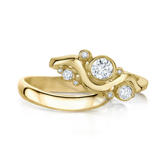 Cosmos Galaxy Diamond Ring Set in 9ct Yellow Gold by Sheila Fleet Jewellery