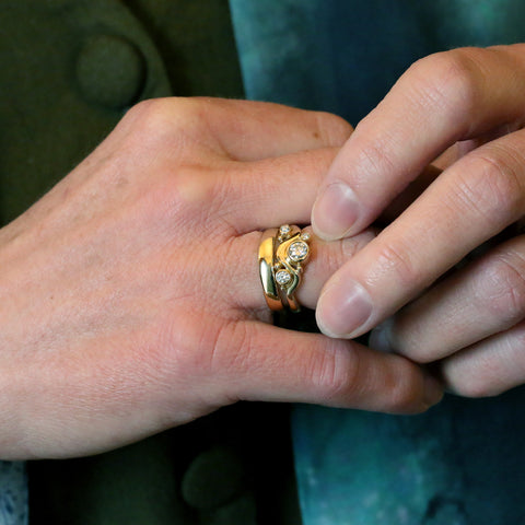 Cosmos Constellation Diamond Ring Set in 9ct Yellow Gold by Sheila Fleet Jewellery